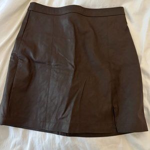 Abercrombie Vegan Leather Brown Mini Skirt